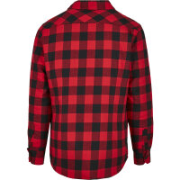 Urban Classics Padded Check Flannel Shirt black/red XL