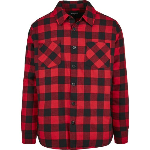 Urban Classics Padded Check Flannel Shirt black/red XXL