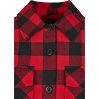 Urban Classics Ladies Flanell Padded Overshirt black/red 3XL