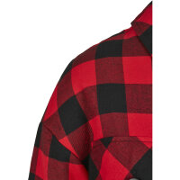 Urban Classics Ladies Flanell Padded Overshirt black/red 3XL