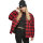Urban Classics Ladies Flanell Padded Overshirt black/red 3XL