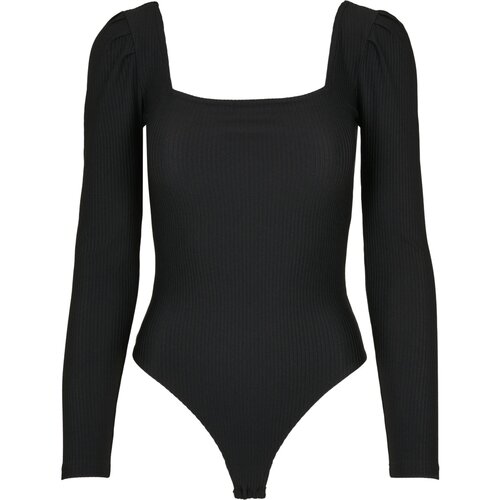 Urban Classics Ladies Rib Puffer Sleeve Body LS black L