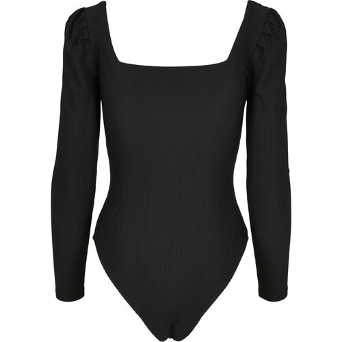 Urban Classics Ladies Rib Puffer Sleeve Body LS black L