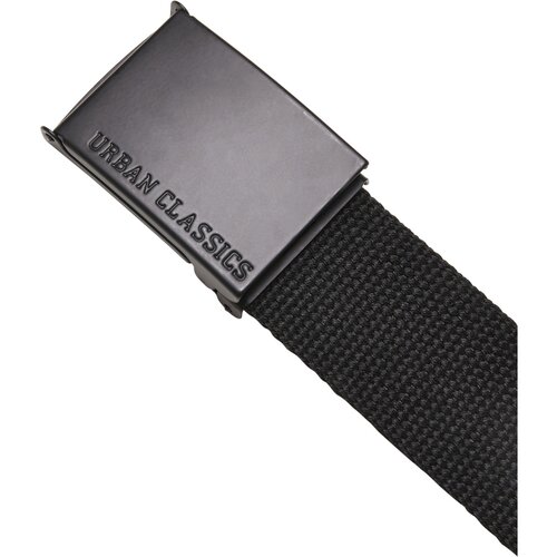 Urban Classics Coloured Buckle Canvas Belt black L/XL