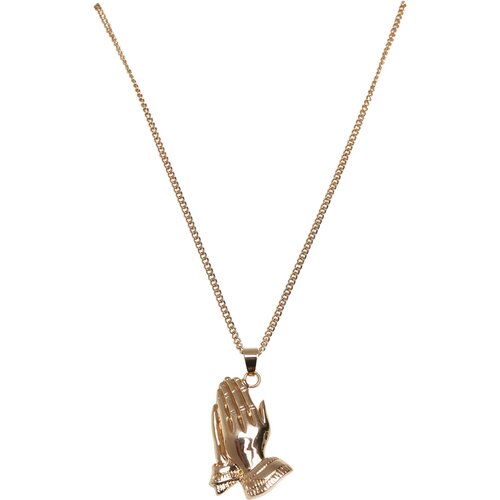 Urban Classics Pray Hands Necklace gold one size