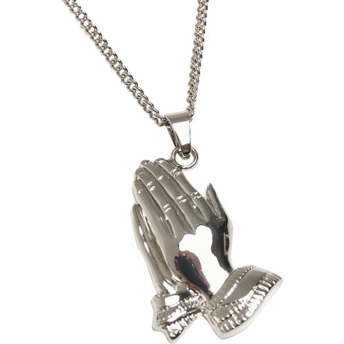 Urban Classics Pray Hands Necklace silver one size