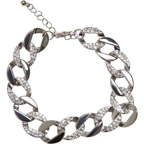 Urban Classics Basic Diamond Necklace And Bracelet Set silver one size