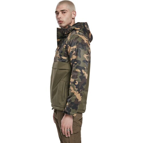 Urban Classics Camo Mix Pull Over Jacket olive/wood camo S