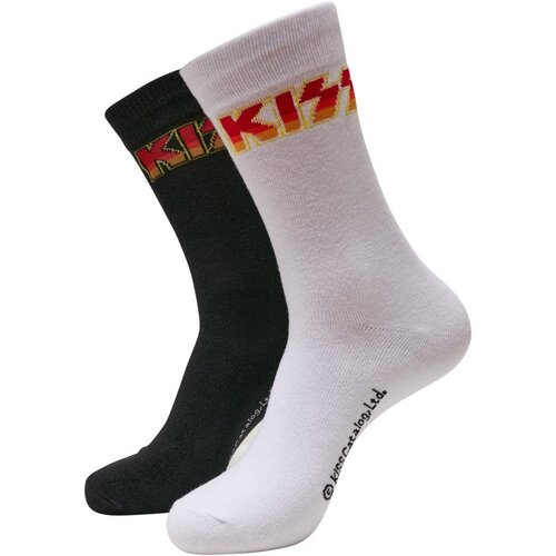 Merchcode Kiss Socks 2-Pack black/white 35-38