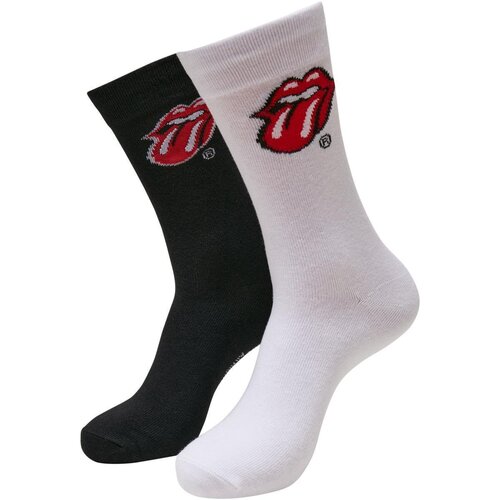 Merchcode Rolling Stones Tongue Socks 2-Pack black/white 43-46