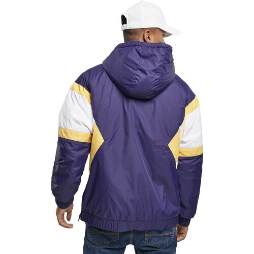 Starter Color Block Half Zip Retro Jacket starter purple/wht/buff yellow S