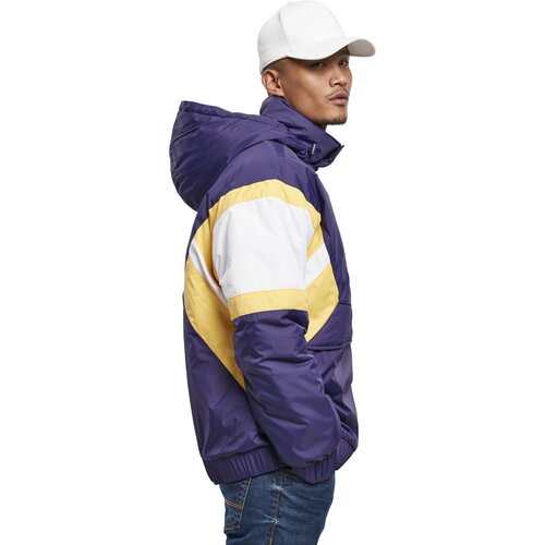 Starter Color Block Half Zip Retro Jacket starter purple/wht/buff yellow S