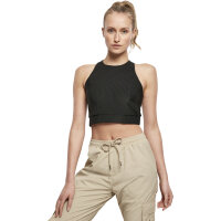 Urban Classics Ladies Cropped Shiny Rib Top