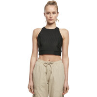 Urban Classics Ladies Cropped Shiny Rib Top