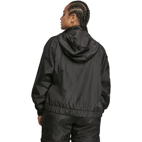 Urban Classics Ladies Oversized Shiny Crinkle Nylon Jacket black 4XL