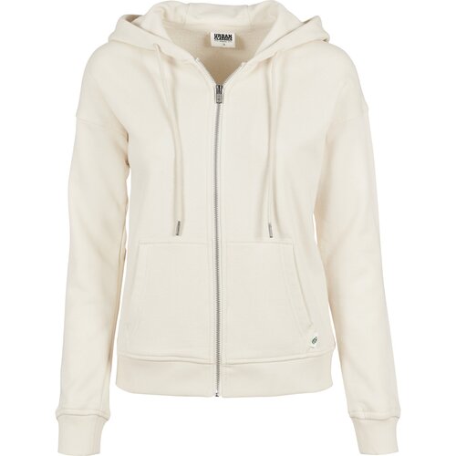 Urban Classics Ladies Organic Terry Zip Hoody whitesand 5XL