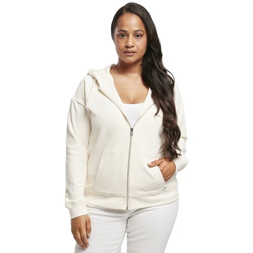 Urban Classics Ladies Organic Terry Zip Hoody whitesand 5XL