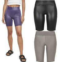 Urban Classics Ladies Imitation Leather Cycle Shorts