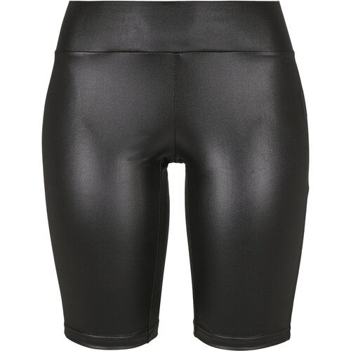 Urban Classics Ladies Imitation Leather Cycle Shorts black 3XL