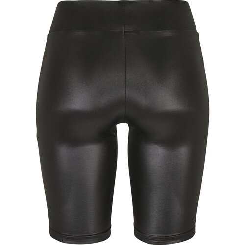Urban Classics Ladies Imitation Leather Cycle Shorts black 3XL