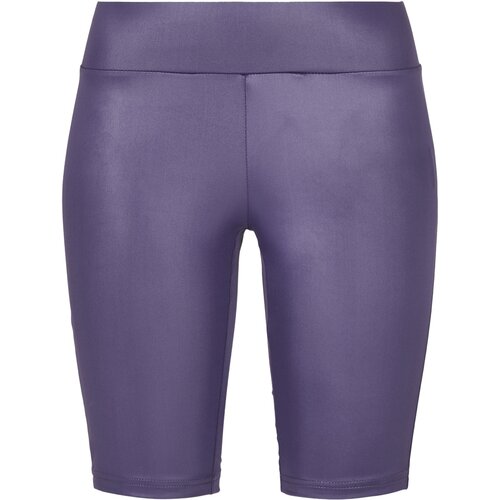 Urban Classics Ladies Imitation Leather Cycle Shorts darkduskviolet XS