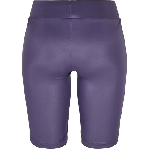 Urban Classics Ladies Imitation Leather Cycle Shorts darkduskviolet XS