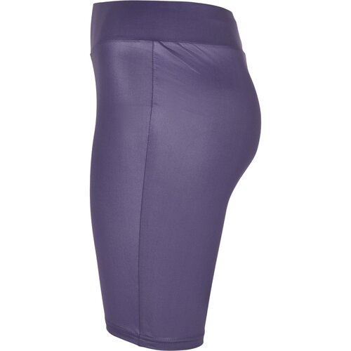 Urban Classics Ladies Imitation Leather Cycle Shorts darkduskviolet XS