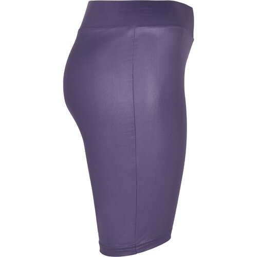 Urban Classics Ladies Imitation Leather Cycle Shorts darkduskviolet XS