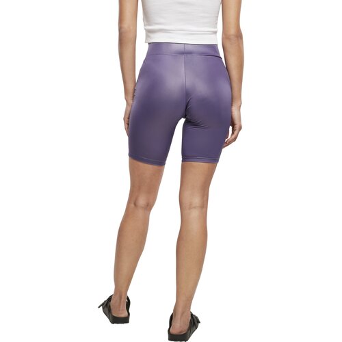 Urban Classics Ladies Imitation Leather Cycle Shorts darkduskviolet XS