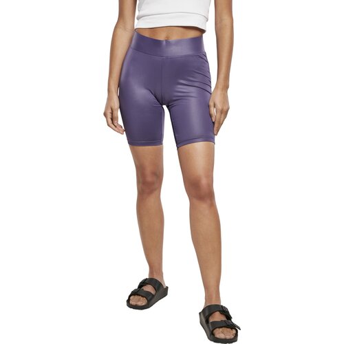 Urban Classics Ladies Imitation Leather Cycle Shorts darkduskviolet XS