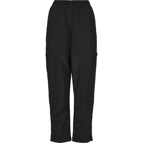 Urban Classics Ladies Shiny Crinkle Nylon Zip Pants black 4XL