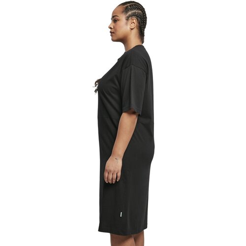 Urban Classics Ladies Organic Oversized Slit Tee Dress black 4XL