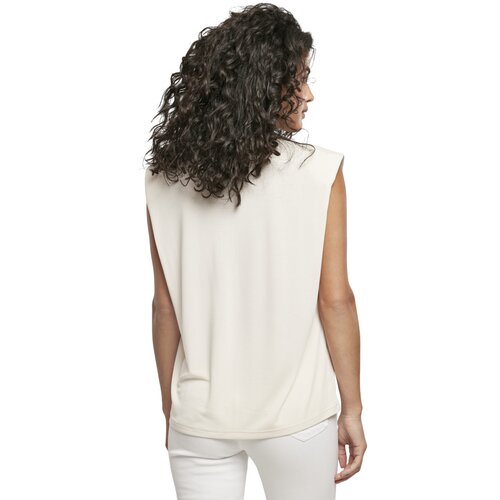 Urban Classics Ladies Modal Padded Shoulder Tank whitesand S