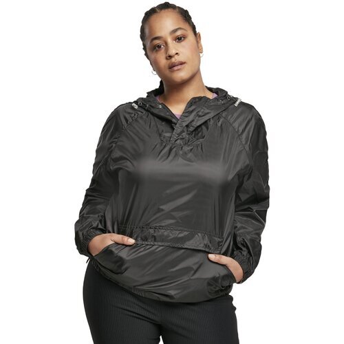 Urban Classics Ladies Transparent Light Pull Over Jacket black 4XL