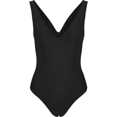 Urban Classics Ladies Recycled High Leg Swimsuit black L