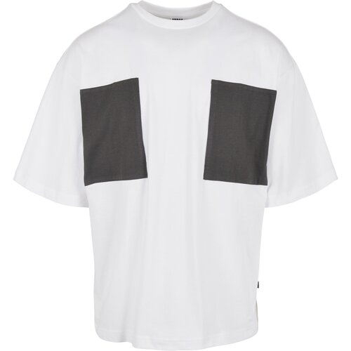 Urban Classics Big Double Pocket Tee white/asphalt XL