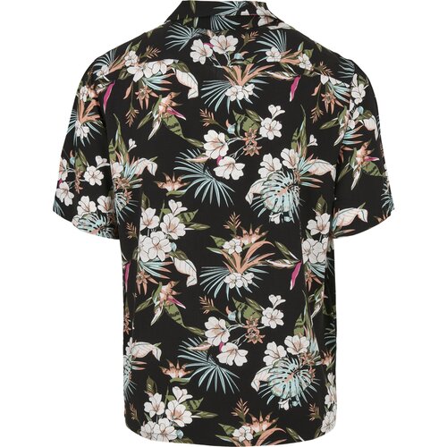 Urban Classics Viscose AOP Resort Shirt blacktropical XL