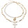 Urban Classics Pearl Cross Layering Necklace