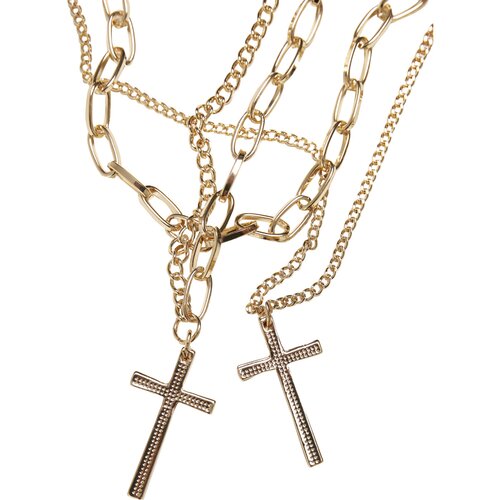 Urban Classics Layering Cross Necklace gold one size