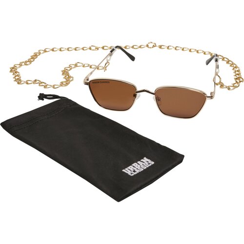 Urban Classics Sunglasses Kalymnos With Chain gold/brown one size