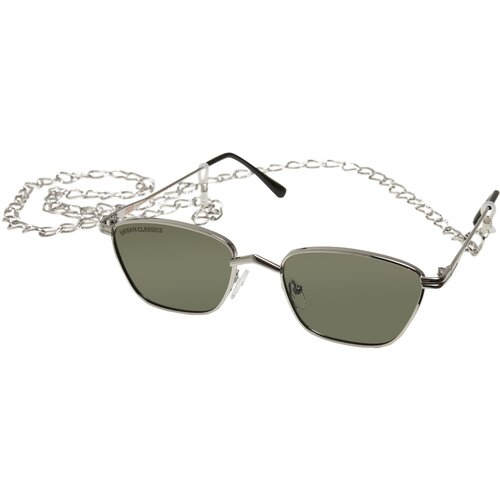 Urban Classics Sunglasses Kalymnos With Chain silver/green one size