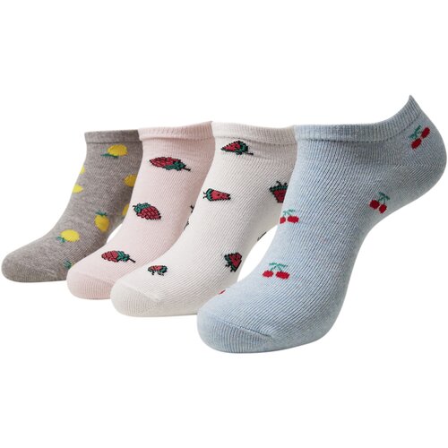 Urban Classics Recycled Yarn Fruit Invisible Socks 4-Pack