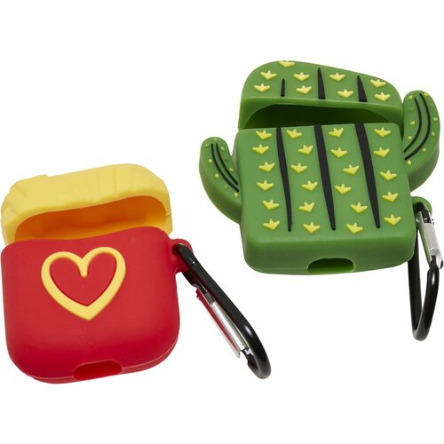Urban Classics Popart Earphone Case 2-Pack green/yellow one size