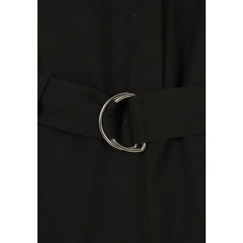 Urban Classics Ladies Short Viscose Belt Jumpsuit black M