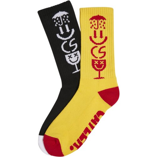 Cayler & Sons Iconic Icons Socks 2-Pack black/yellow 39-42