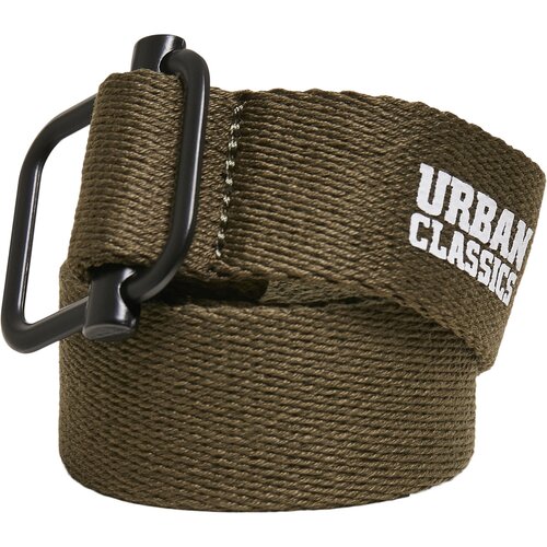 Urban Classics Industrial Canvas Belt 2-Pack black/olive S/M