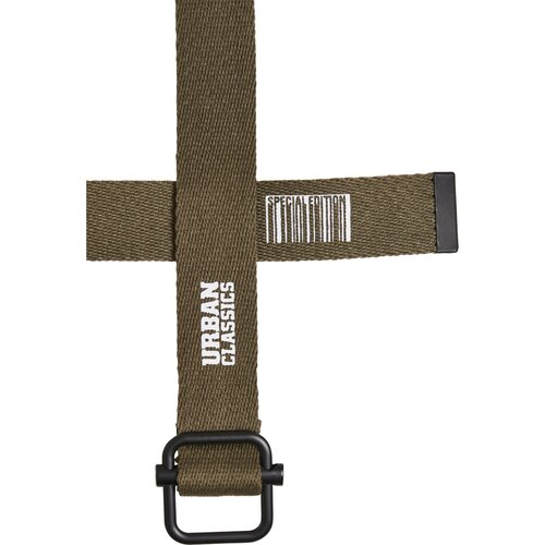 Urban Classics Industrial Canvas Belt 2-Pack black/olive S/M