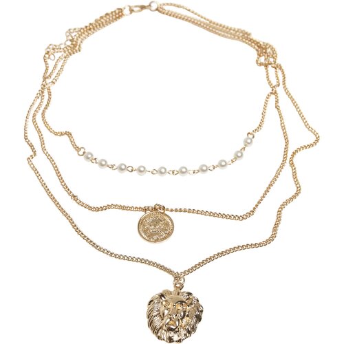 Urban Classics Lion Layering Necklace gold one size