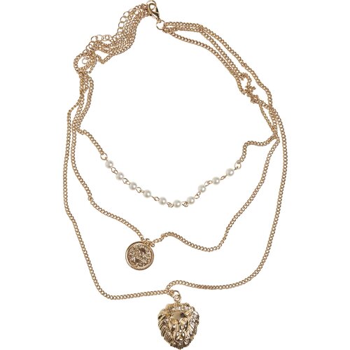 Urban Classics Lion Layering Necklace gold one size