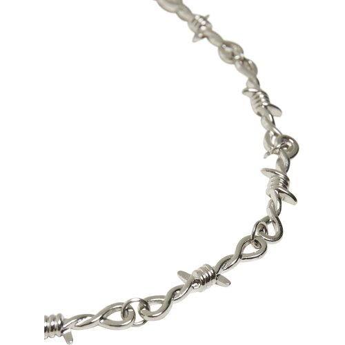 Urban Classics Barbed Wire Necklace silver one size